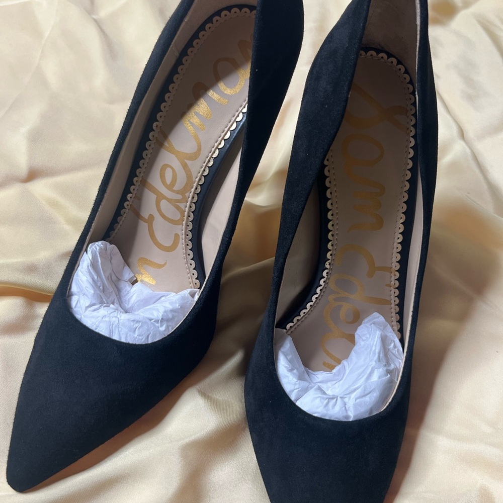 Sam Edelman - DANNA POINTED TOE HEEL in black suede, size 6 M - Picture 2 of 14